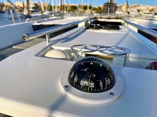 Cockpit of Ostria, a Beneteau Oceanis 46.1 sailboat at Athens, Greece