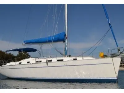 Exterior view of Orion II, a Beneteau Cyclades 43.4 sailboat at Volos, Greece