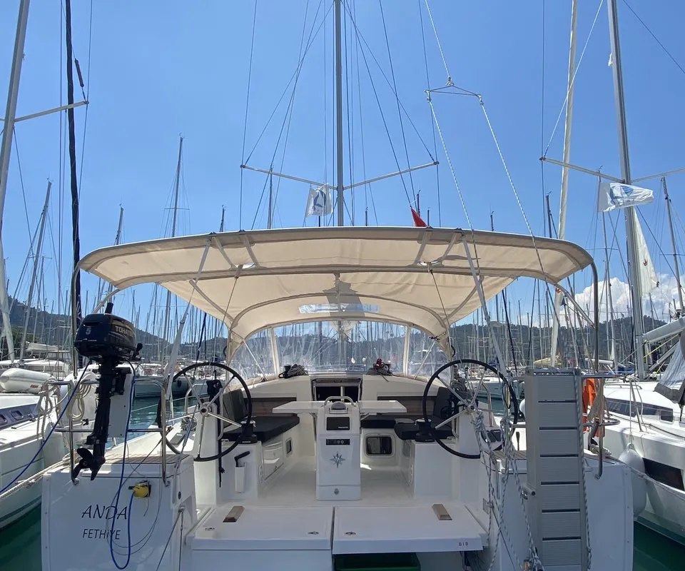 Anda, a Jeanneau Sun Odyssey 440 sailboat at Fethiye, Turkey