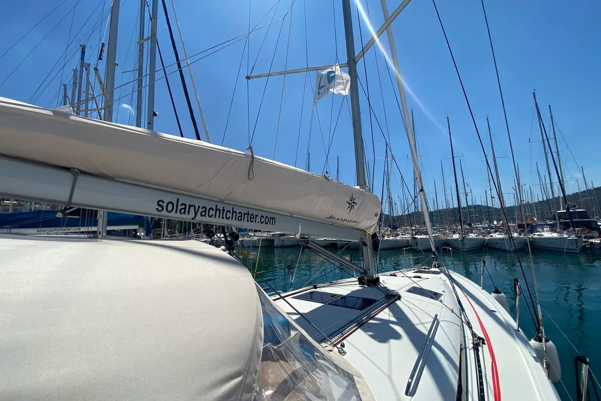 Anda, a Jeanneau Sun Odyssey 440 sailboat at Fethiye, Turkey