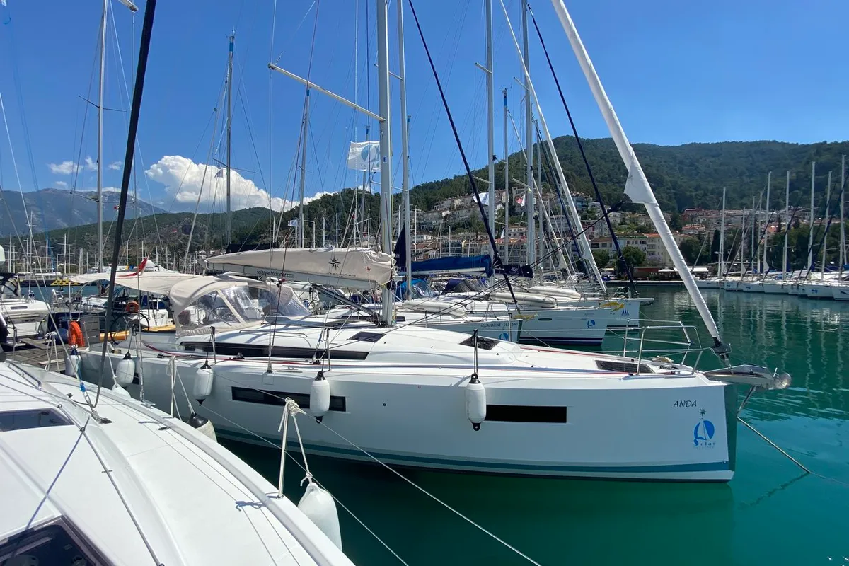 Anda, a Jeanneau Sun Odyssey 440 sailboat at Fethiye, Turkey