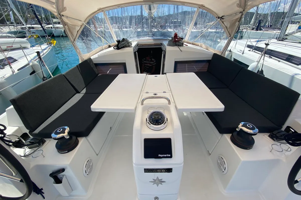 Anda, a Jeanneau Sun Odyssey 440 sailboat at Fethiye, Turkey