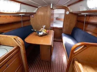 Salon of Mojito, a Bavaria 30 Cruiser sailboat at Municipal Unit of Palairos, Greece