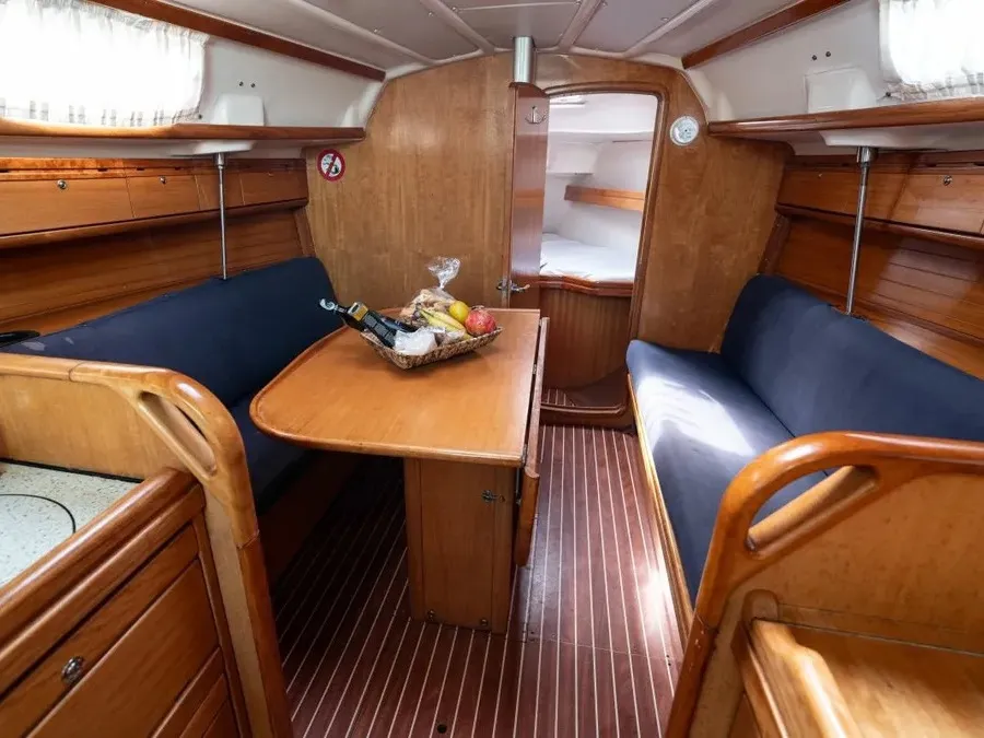 Salon of Mojito, a Bavaria 30 Cruiser sailboat at Municipal Unit of Palairos, Greece