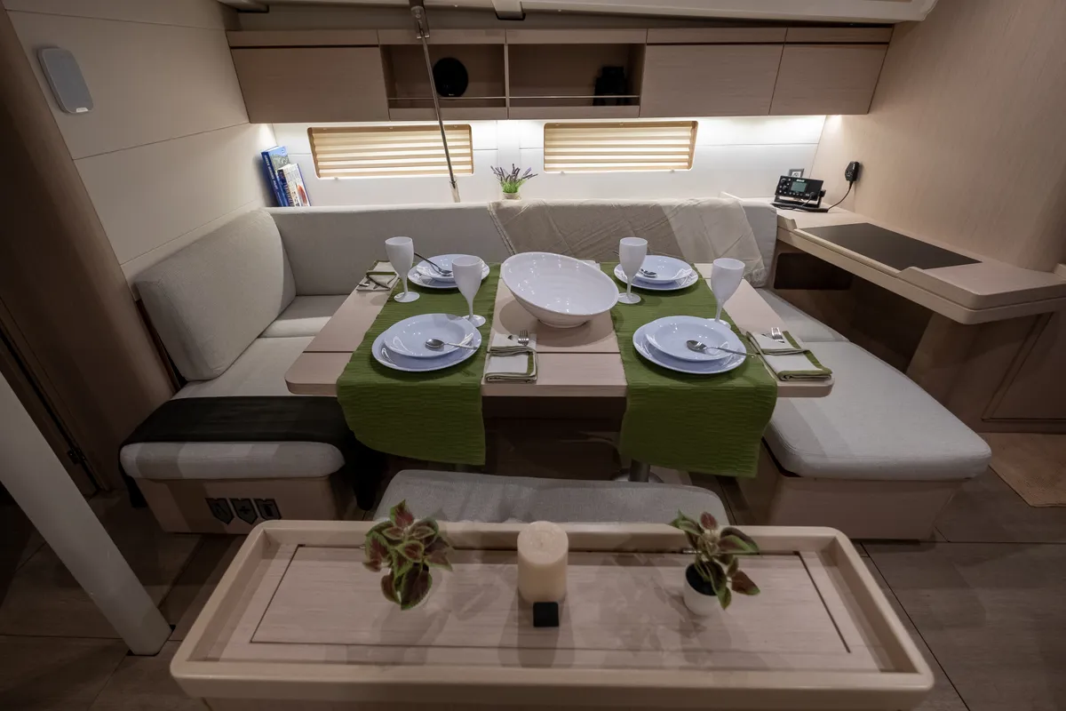 Salon of Ethereal, a Beneteau Oceanis 46.1 sailboat at Municipal Unit of Lefkada, Greece