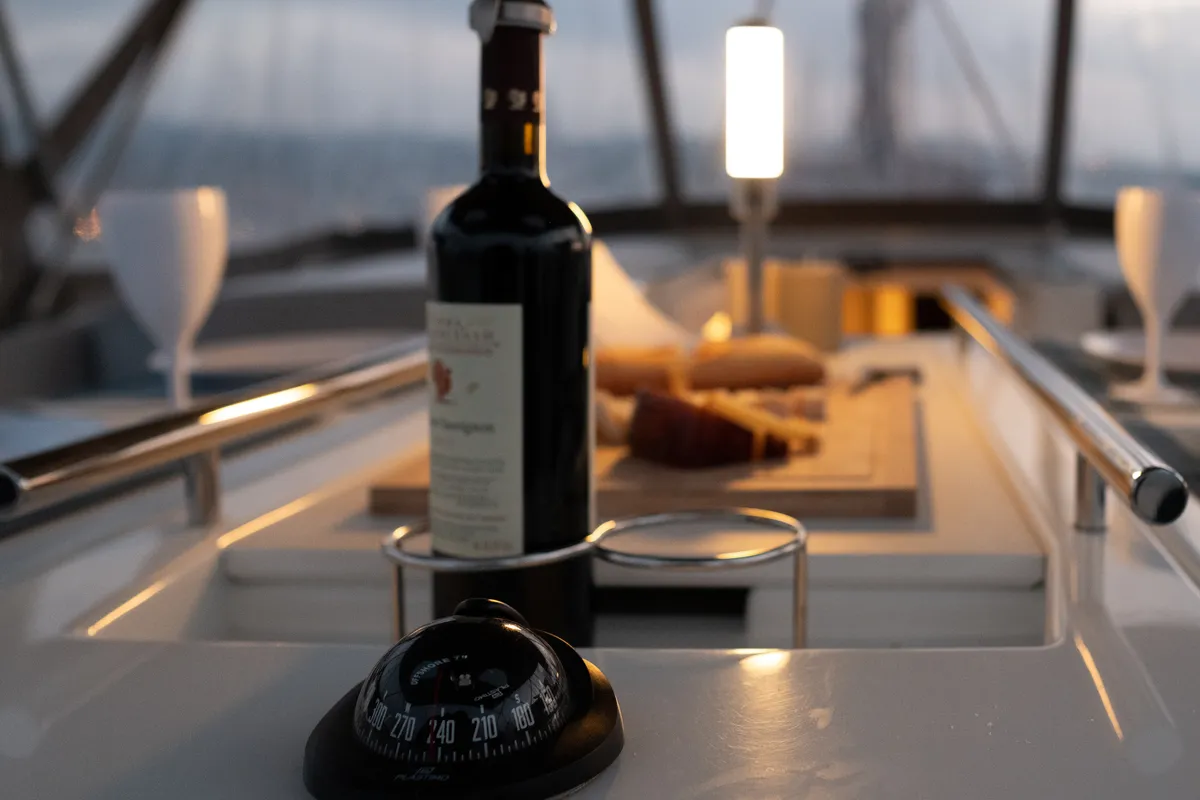 Deck of Ethereal, a Beneteau Oceanis 46.1 sailboat at Municipal Unit of Lefkada, Greece