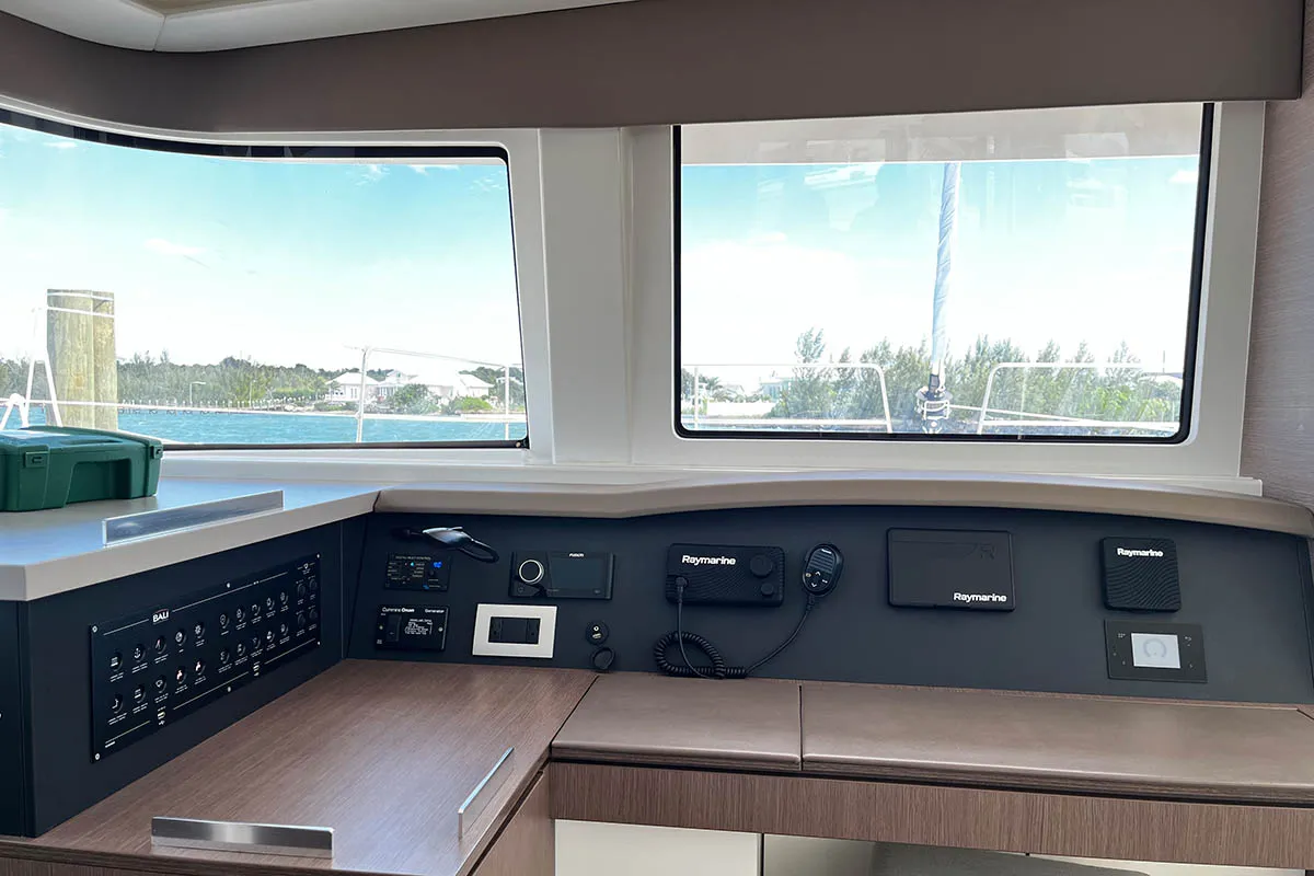 Happy Day, a Bali 4.8 catamaran at Central Abaco, Bahamas