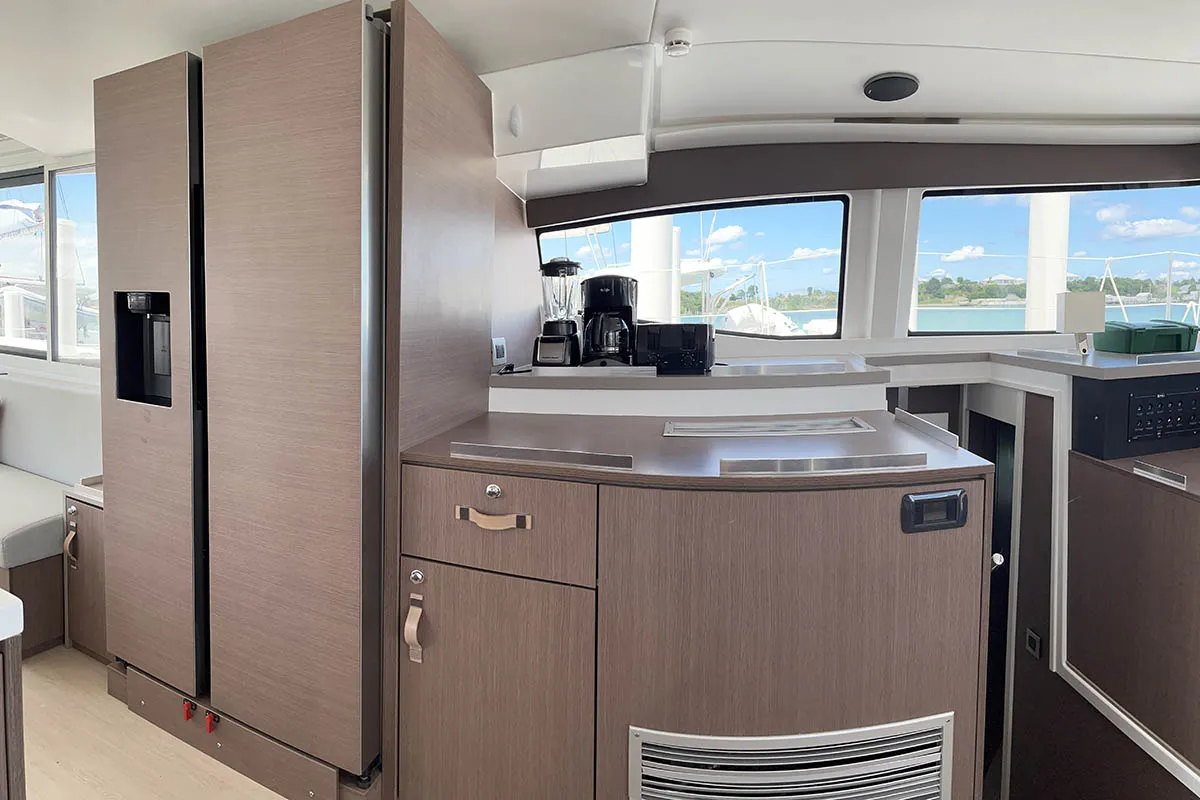 Happy Day, a Bali 4.8 catamaran at Central Abaco, Bahamas