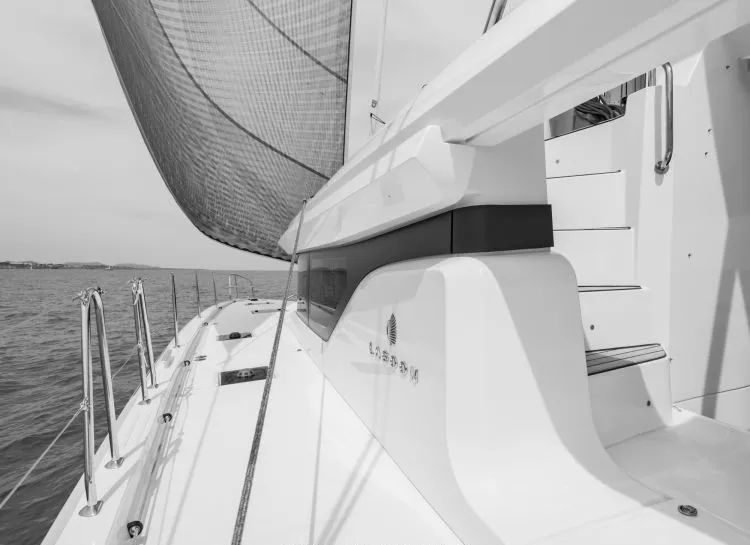 Hydrus, a Lagoon 55 catamaran at Lavrion, Greece