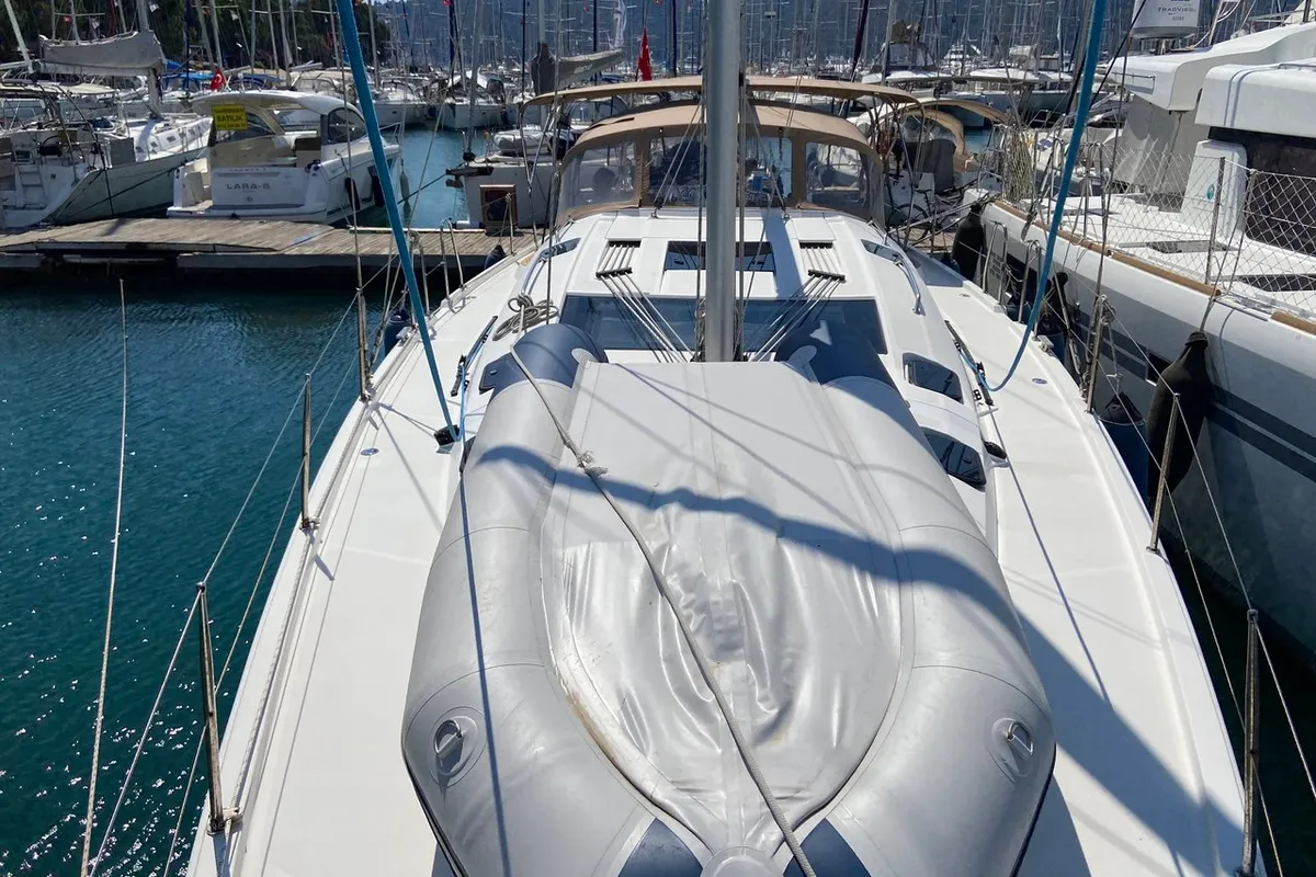 Epoch, a Elan Impression 50 sailboat at Fethiye, Turkey