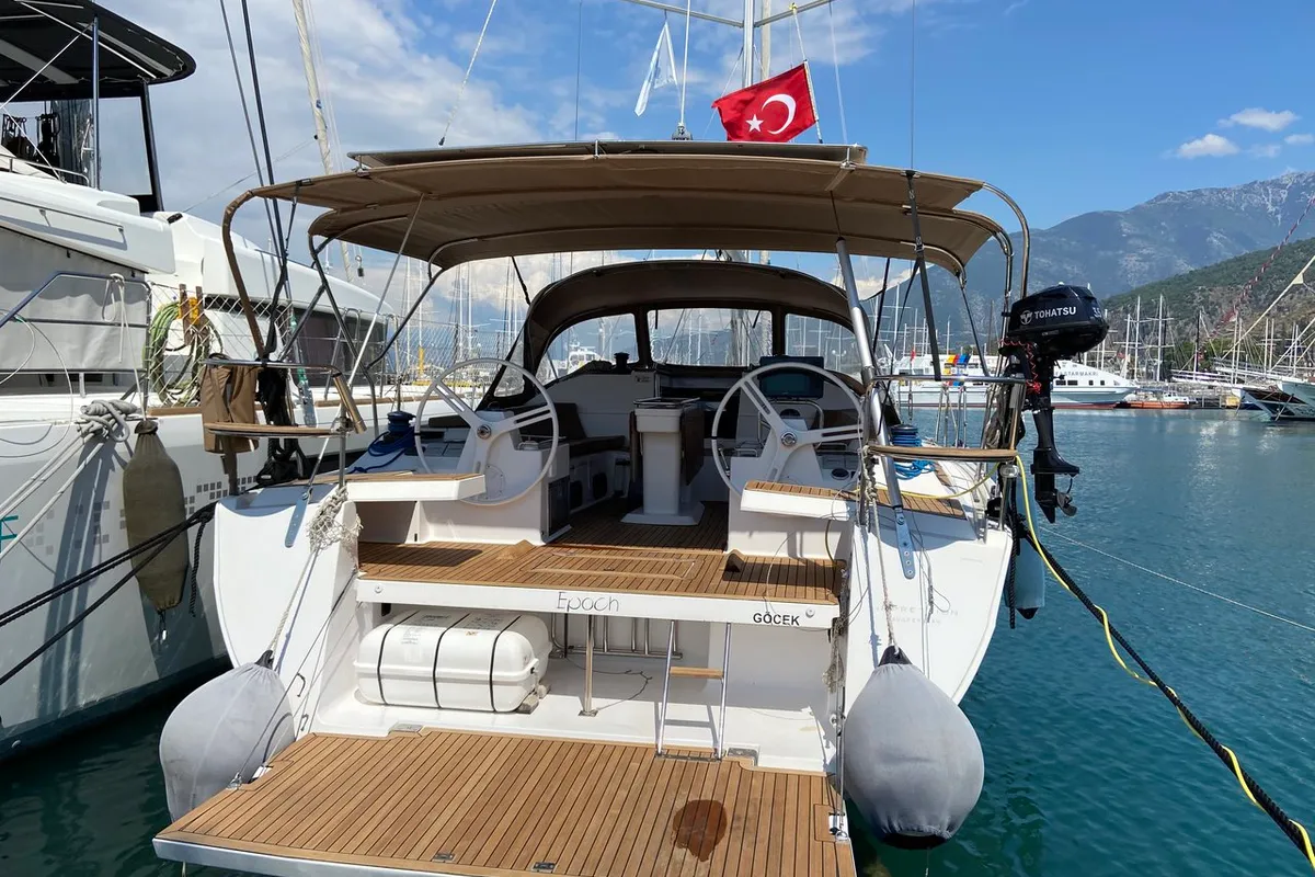 Epoch, a Elan Impression 50 sailboat at Fethiye, Turkey
