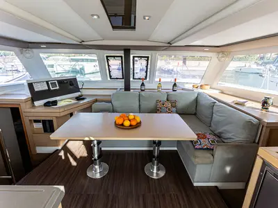 Relax Planet, a Fountaine Pajot Lucia 40 catamaran at Tonnarella, Italy
