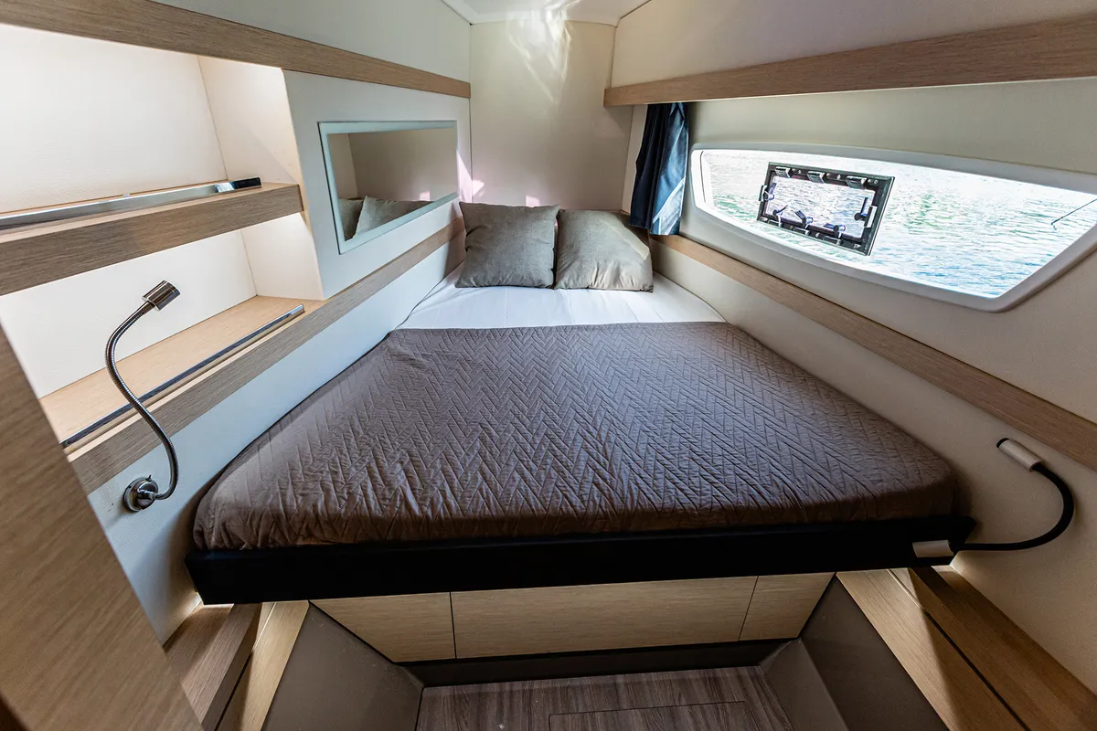 Relax Planet, a Fountaine Pajot Lucia 40 catamaran at Tonnarella, Italy