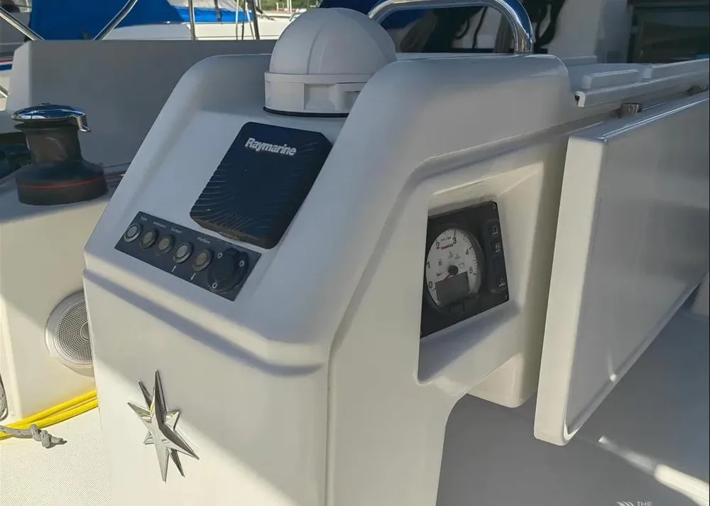 Cockpit of Negroni, a Jeanneau Sun Odyssey 440 sailboat at Athens, Greece