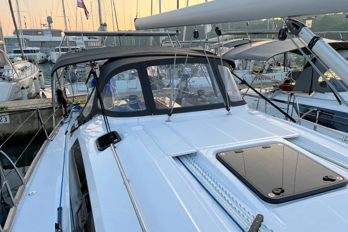 Polaris, a Elan Impression 45.1 sailboat at Grad Pula, Croatia