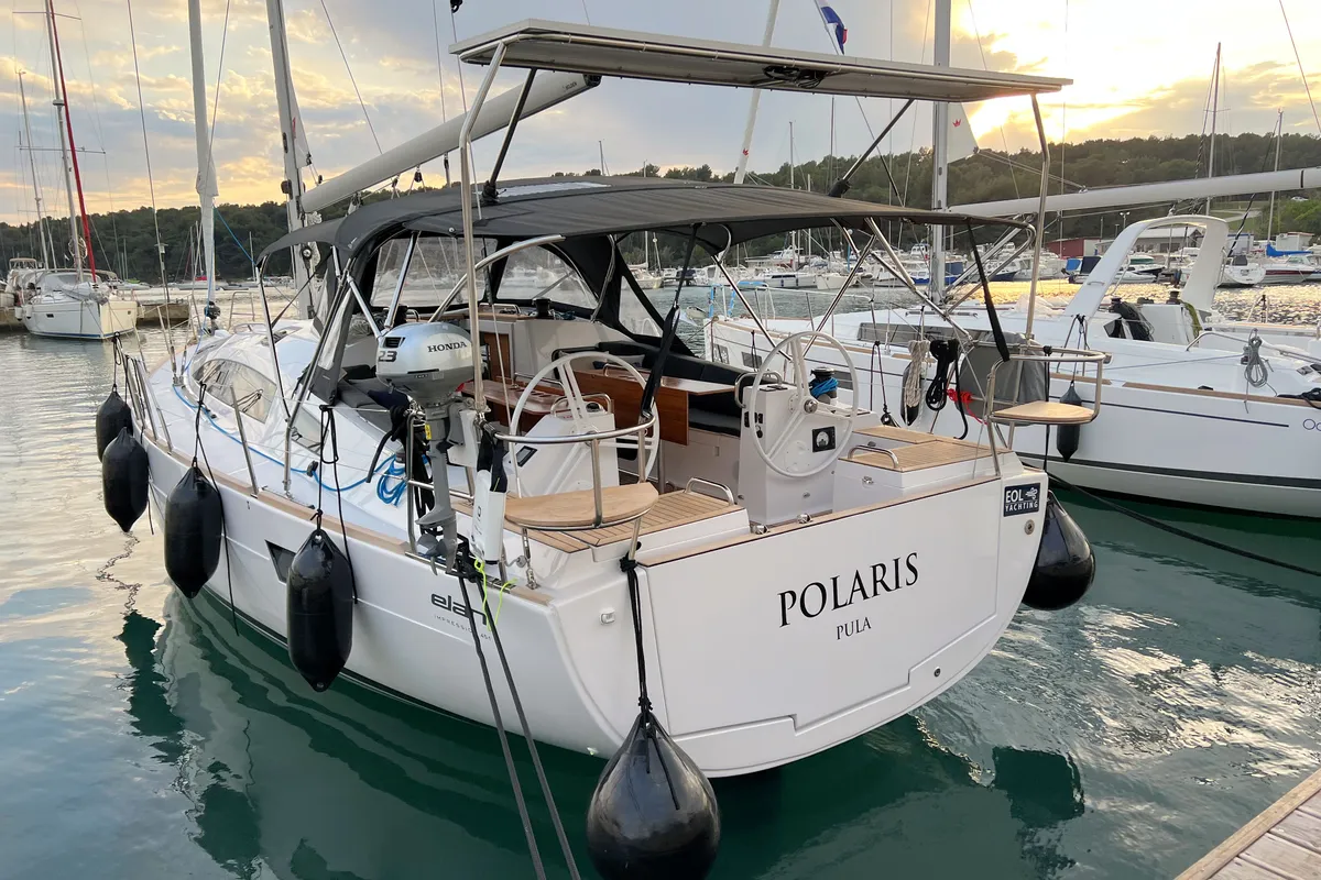 Polaris, a Elan Impression 45.1 sailboat at Grad Pula, Croatia