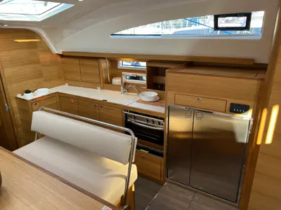 Galley of Polaris, a Elan Impression 45.1 sailboat at Pula, Croatia