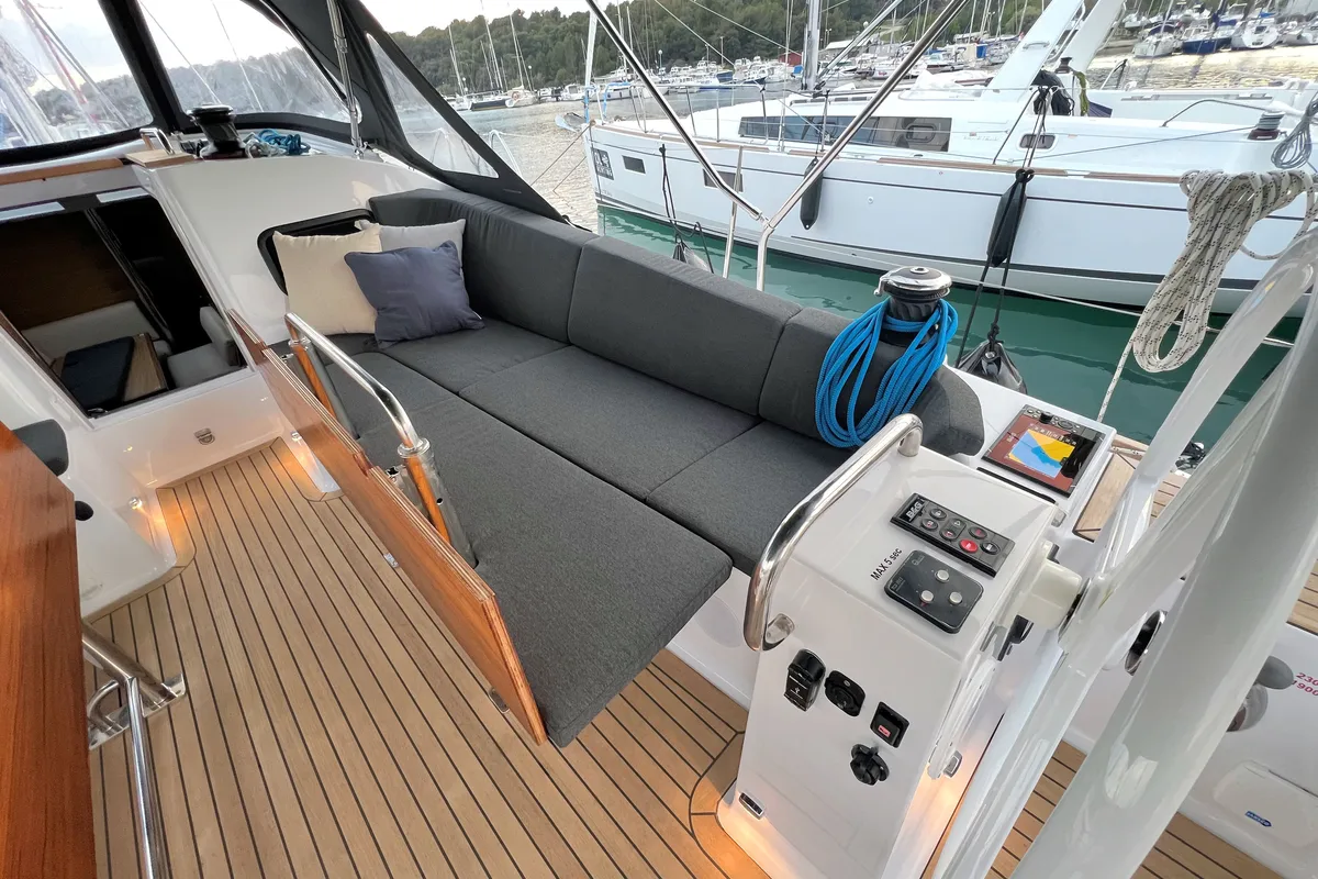 Polaris, a Elan Impression 45.1 sailboat at Grad Pula, Croatia
