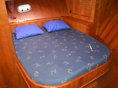 Cabin on De Drait Classicline 1300, a motorboat at Drachten, Netherlands