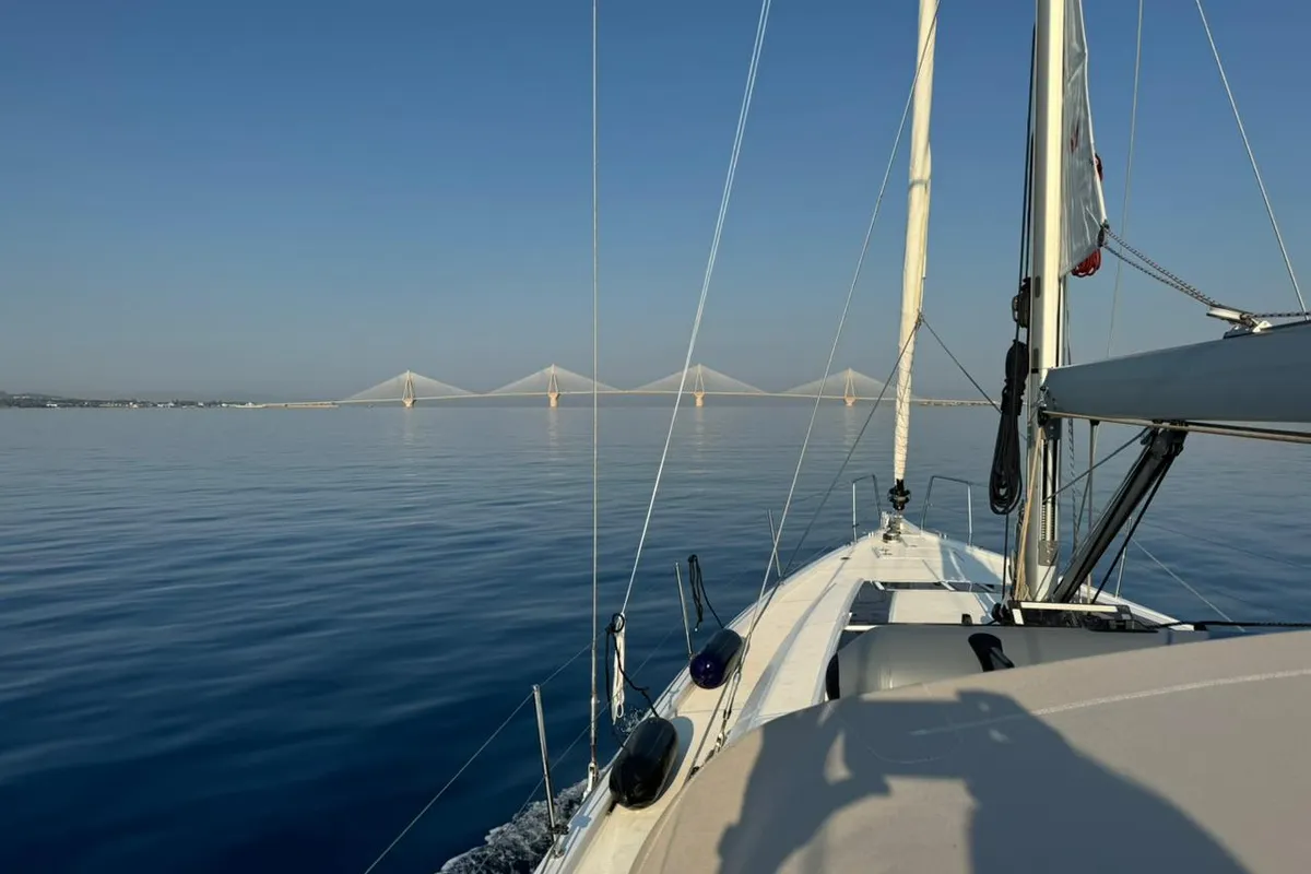 Exterior view of COOKIE, a Beneteau Oceanis 46.1 sailboat at Preveza, Greece