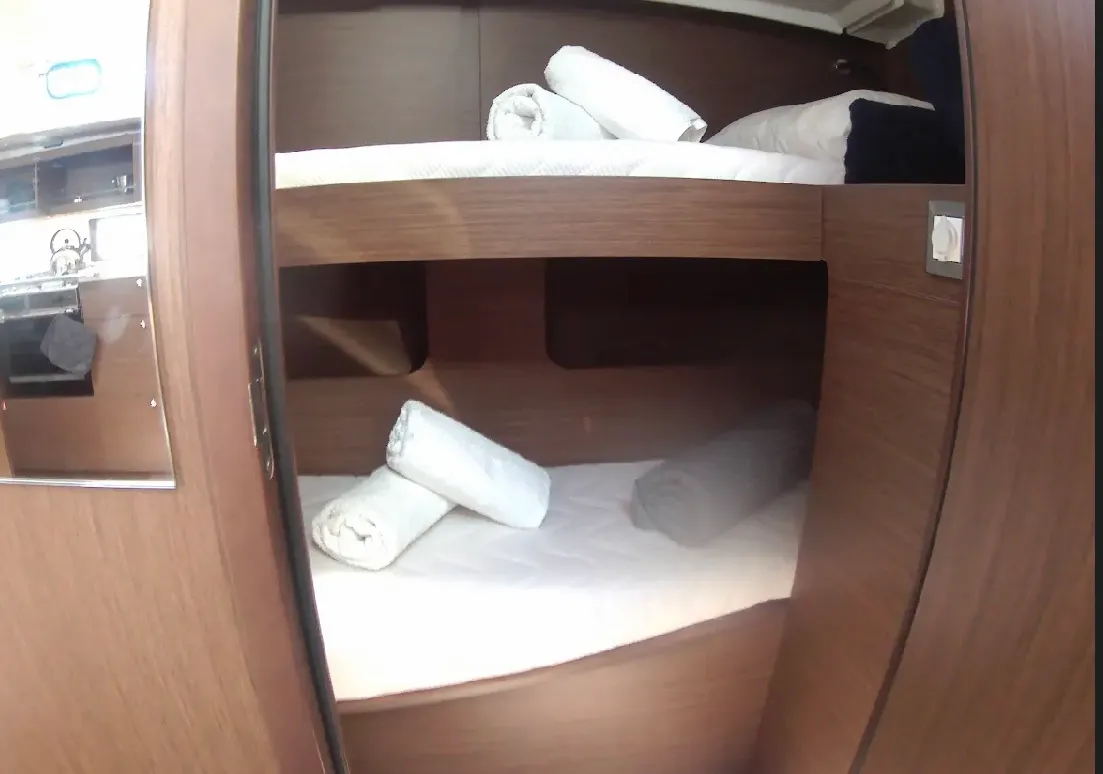 Cabin on COOKIE, a Beneteau Oceanis 46.1 sailboat at Preveza, Greece