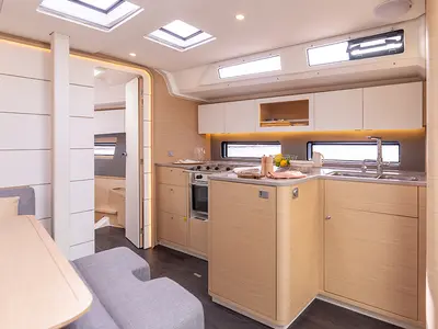 Galley of Bigi, a Dufour 41 sailboat at U Pàize, Italy