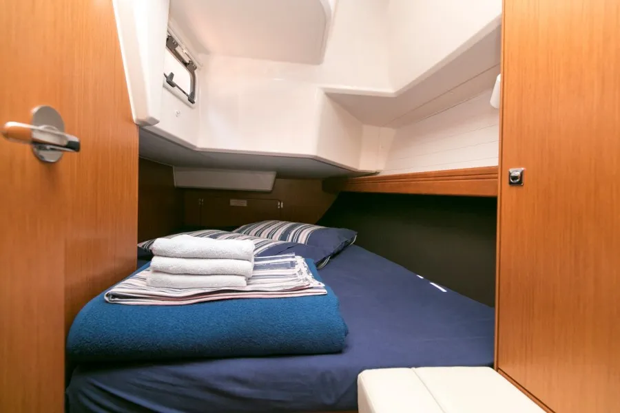 Salon of ALANI, a Bavaria Cruiser 37 sailboat at Trget, Croatia