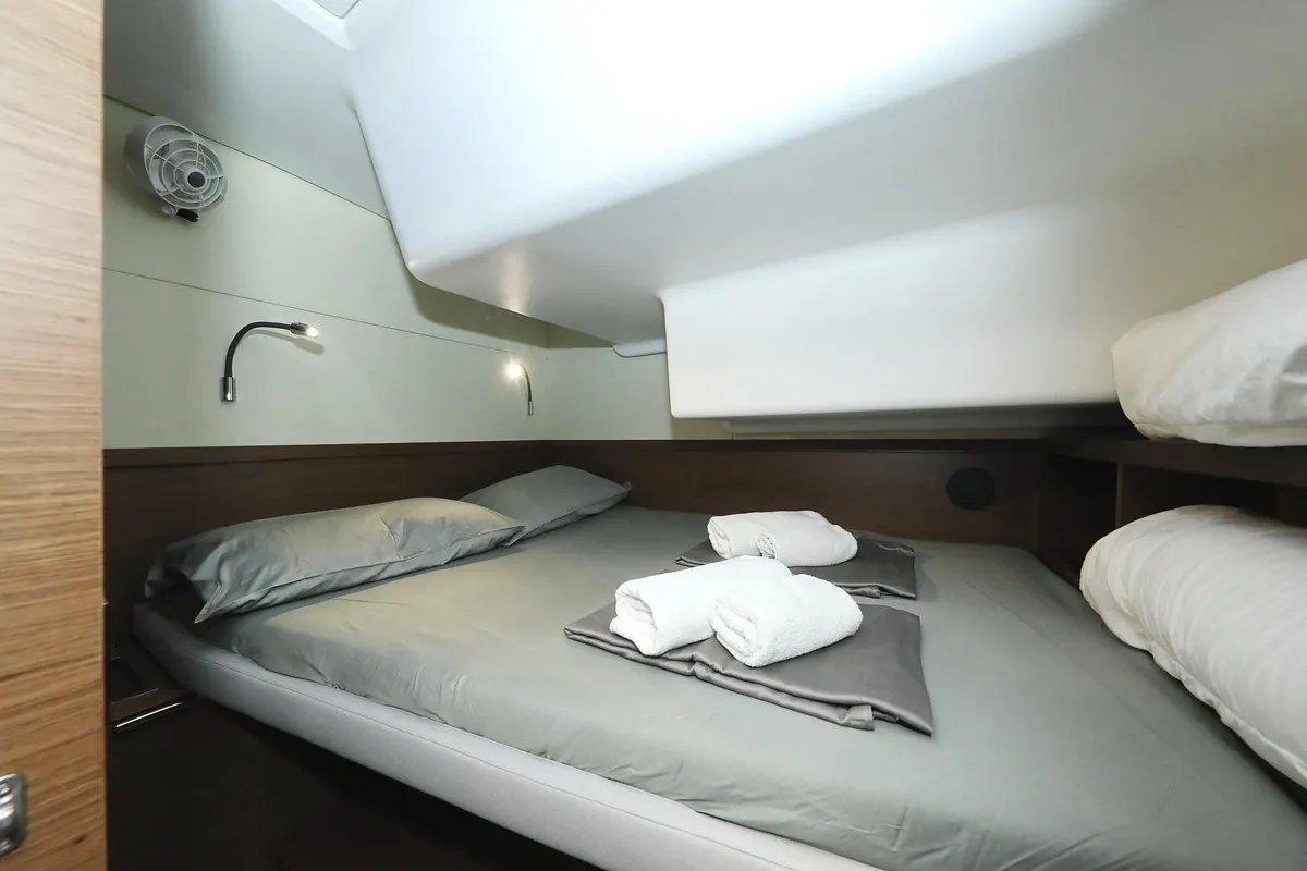 Cabin on HIGH LIFE, a Lagoon 50 catamaran at Sukošan, Croatia