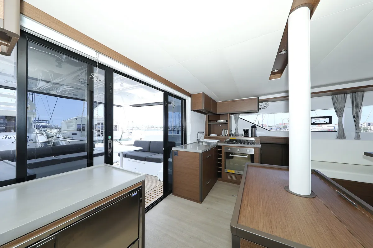 Galley of HIGH LIFE, a Lagoon 50 catamaran at Sukošan, Croatia