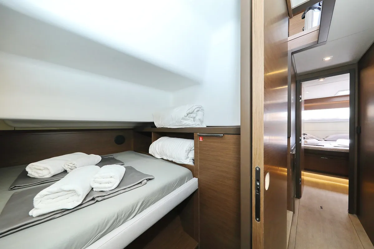 Cabin on HIGH LIFE, a Lagoon 50 catamaran at Sukošan, Croatia