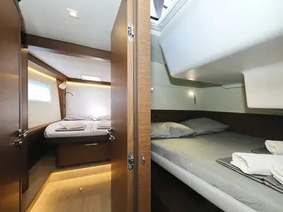 Cabin on HIGH LIFE, a Lagoon 50 catamaran at Sukošan, Croatia