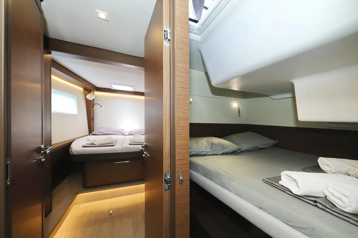 Cabin on HIGH LIFE, a Lagoon 50 catamaran at Sukošan, Croatia