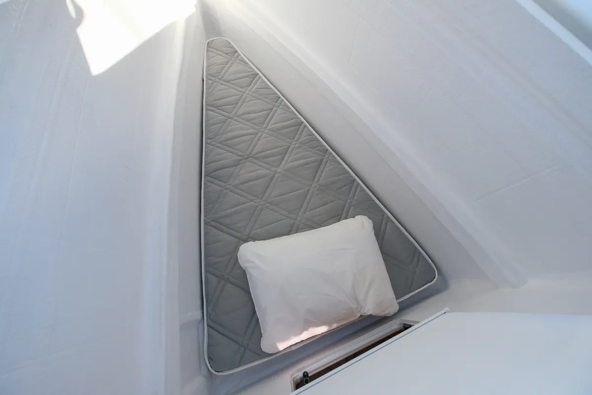 Cabin on Grelots, a Nautitech 40 Open catamaran at Hyères, France