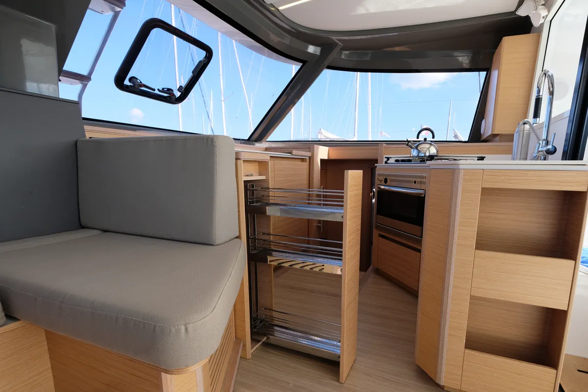 Galley of Grelots, a Nautitech 40 Open catamaran at Hyères, France