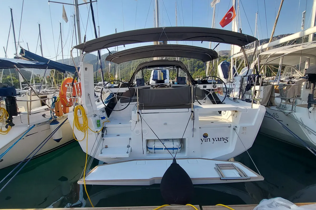 Yin Yang, a Dufour 41 sailboat at Fethiye, Turkey