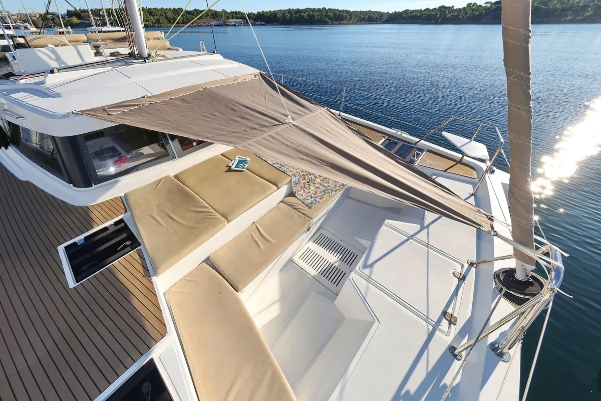 Viola, a Bali Catspace catamaran at Grad Šibenik, Croatia