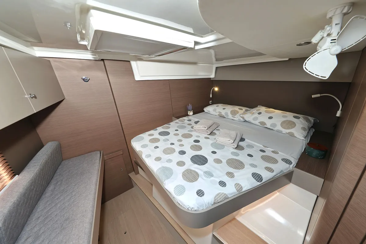 Viola, a Bali Catspace catamaran at Grad Šibenik, Croatia