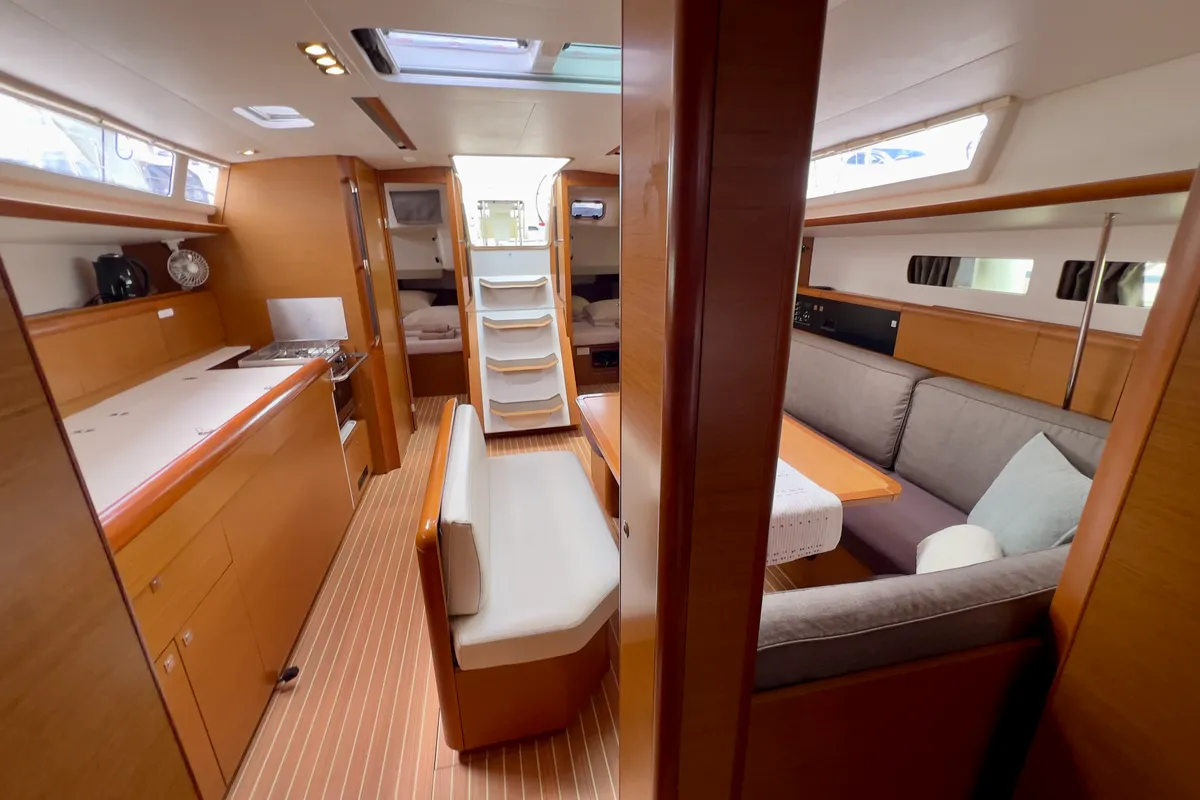 Malin II, a Jeanneau Sun Odyssey 479 sailboat at Seget Donji, Croatia