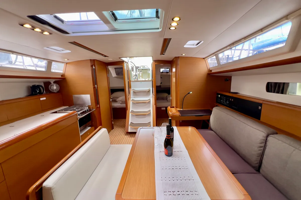 Malin II, a Jeanneau Sun Odyssey 479 sailboat at Seget Donji, Croatia