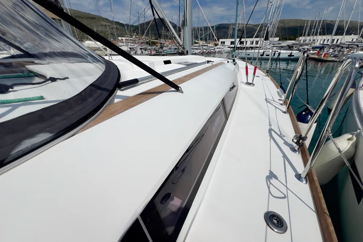 Malin II, a Jeanneau Sun Odyssey 479 sailboat at Seget Donji, Croatia
