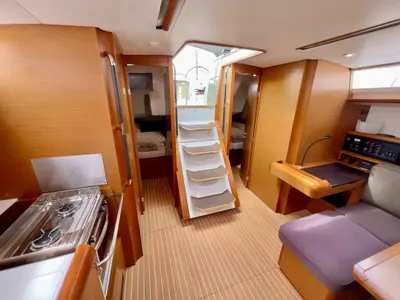 Malin II, a Jeanneau Sun Odyssey 479 sailboat at Seget Donji, Croatia