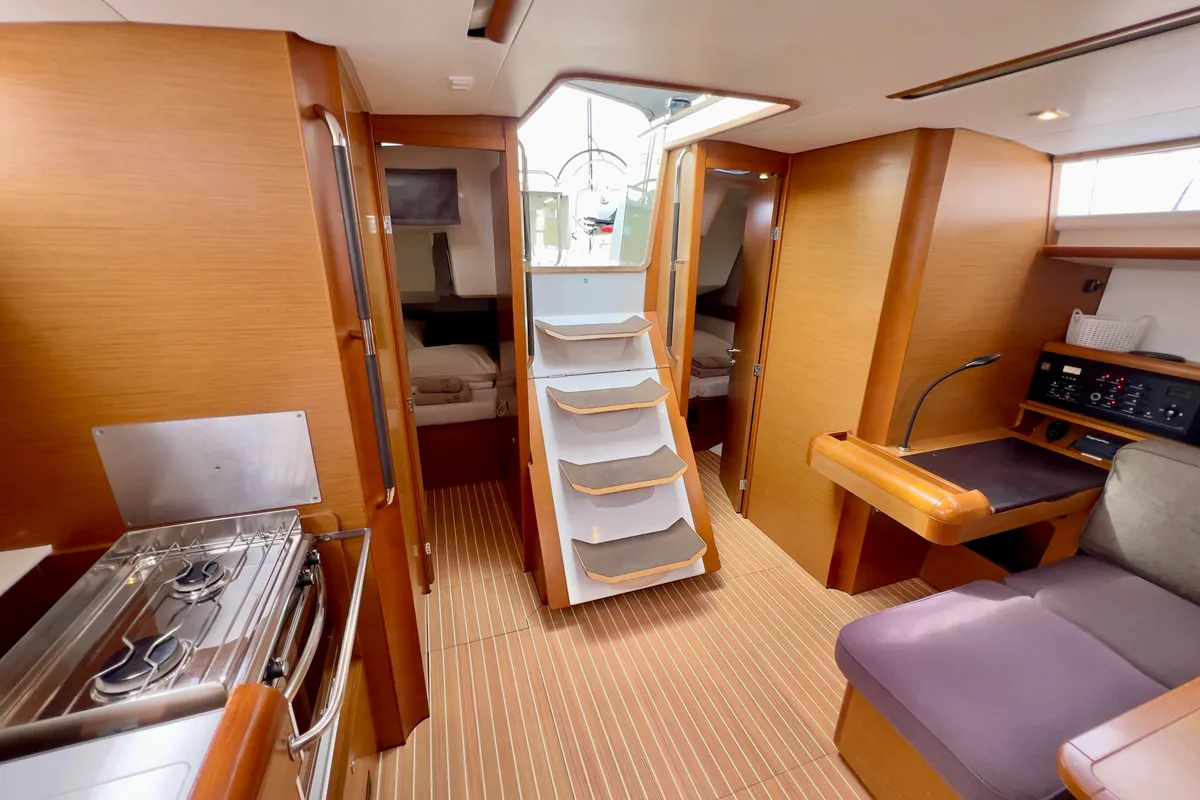 Malin II, a Jeanneau Sun Odyssey 479 sailboat at Seget Donji, Croatia