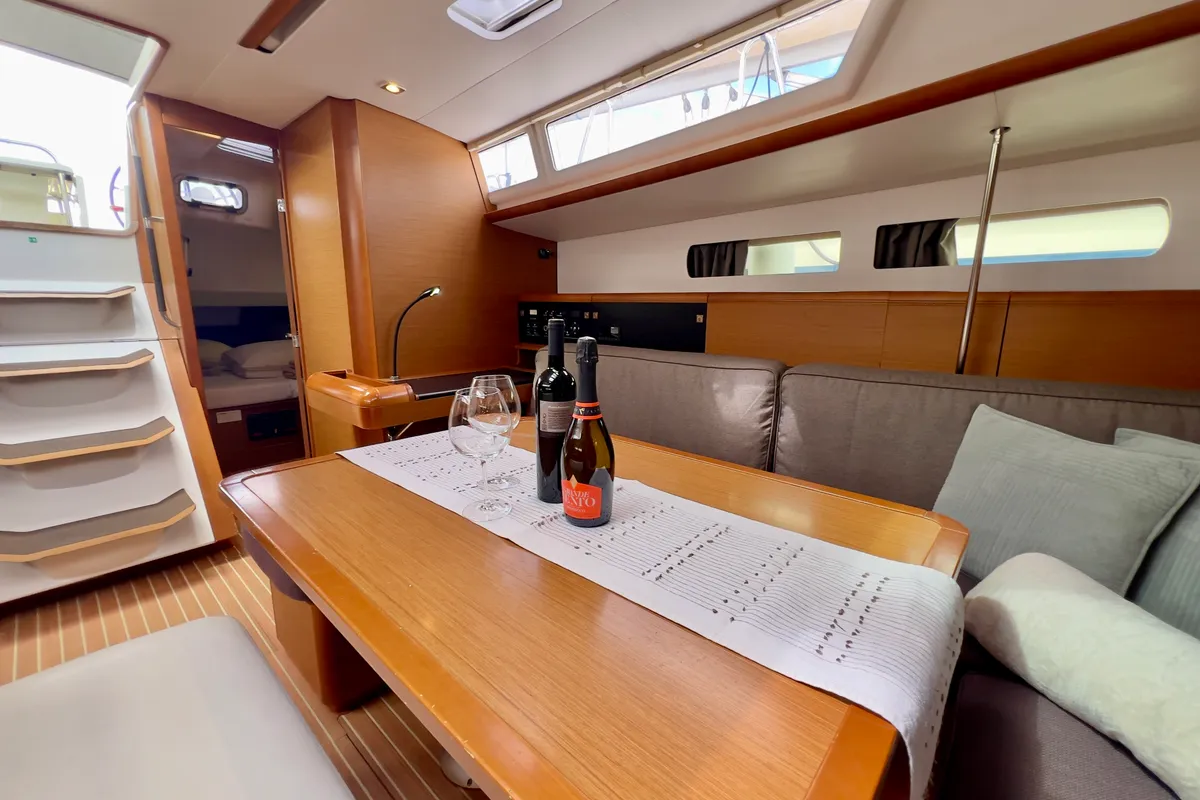 Malin II, a Jeanneau Sun Odyssey 479 sailboat at Seget Donji, Croatia