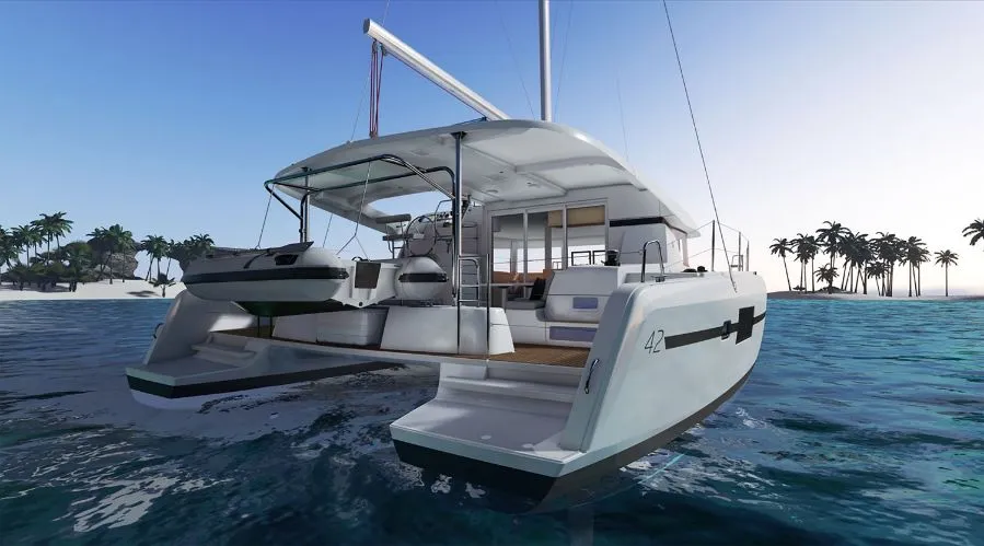 Alina, a Lagoon 42 OW catamaran at Općina Marina, Croatia
