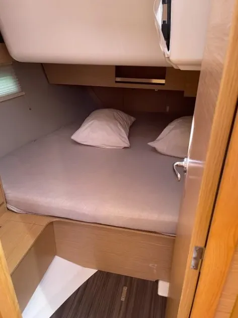 Cabin on Maestro, a Dufour 390 GL sailboat at Municipal Unit of Apollonioi, Greece