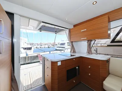 Galley of D&D, a Greenline 40 motor yacht at Biograd na Moru, Croatia