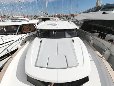Deck of D&D, a Greenline 40 motor yacht at Biograd na Moru, Croatia