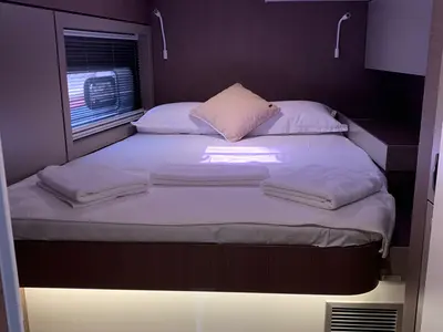 Cabin on Ani Yasa, a Bali 4.6 catamaran at Fethiye, Turkey