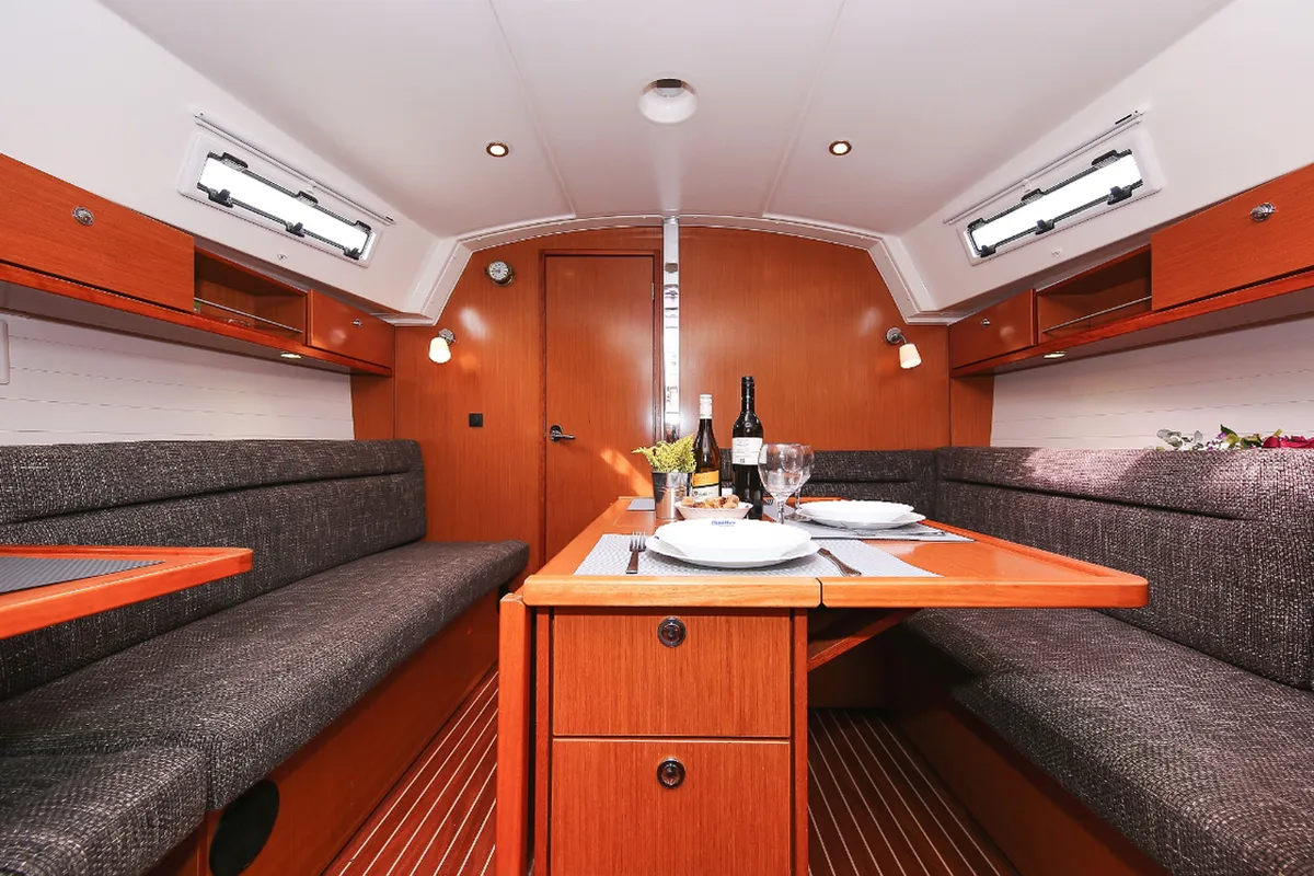 Salon of Wilma, a Bavaria Cruiser 36 sailboat at Grad Pula, Croatia