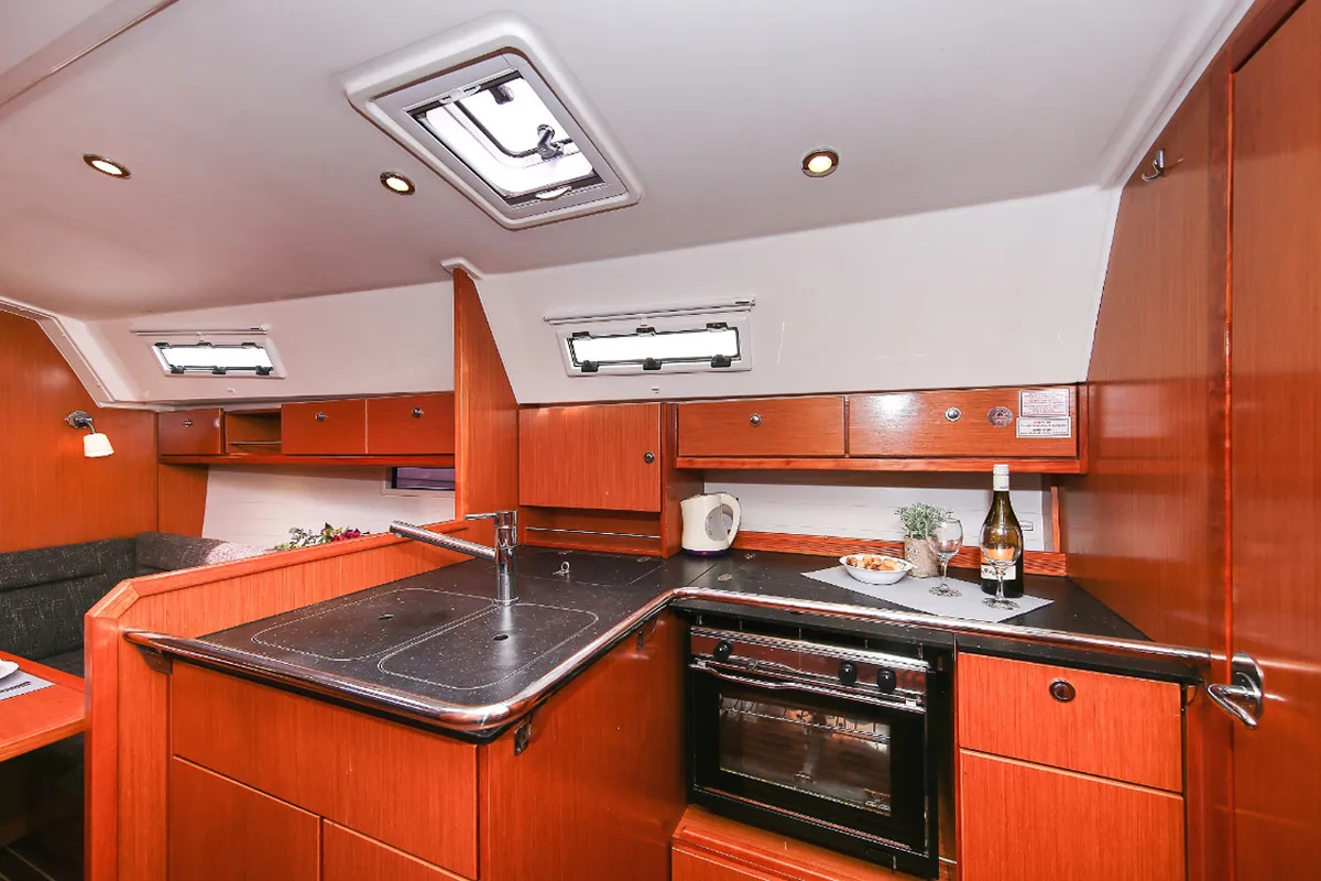 Galley of Wilma, a Bavaria Cruiser 36 sailboat at Grad Pula, Croatia